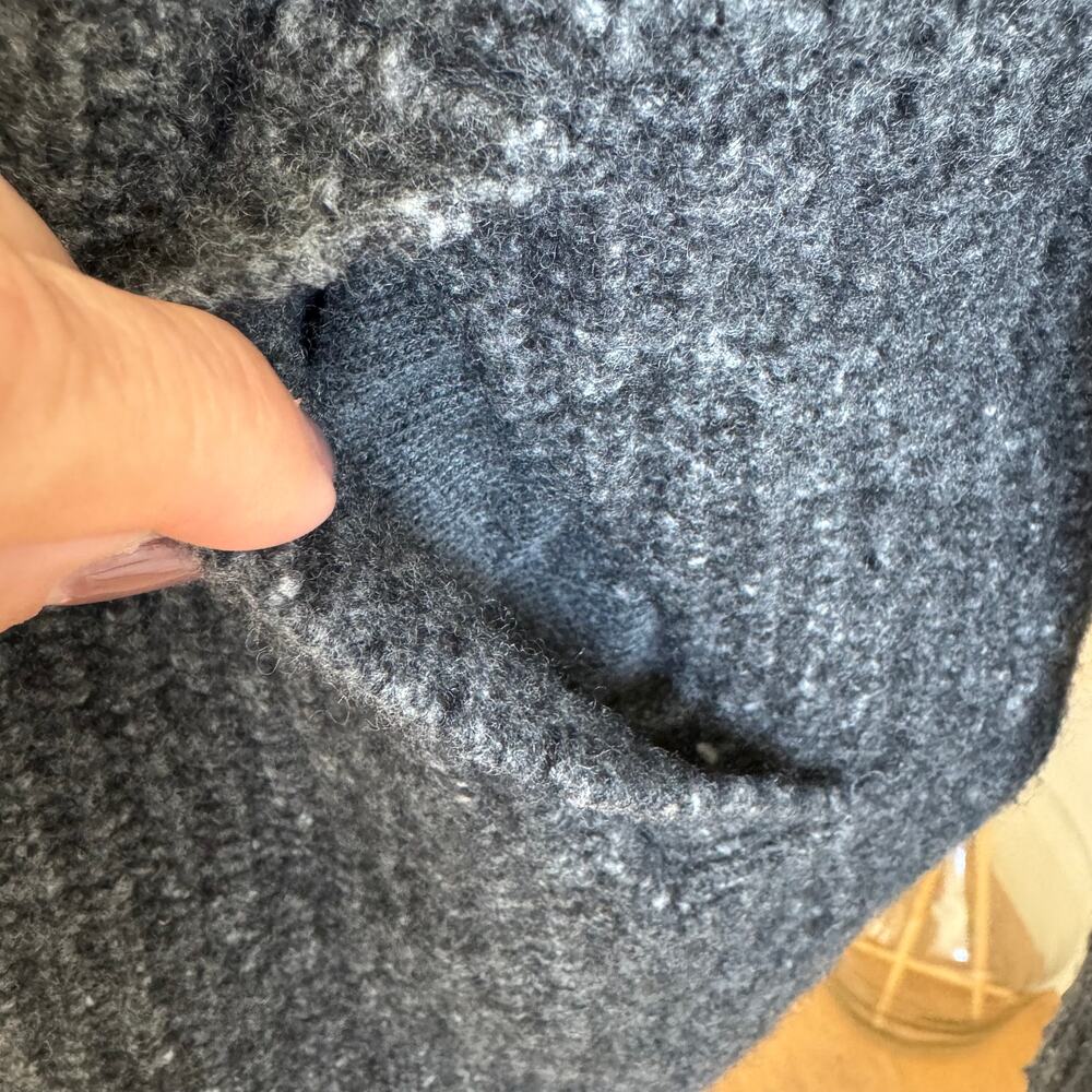 Marine Layer Maurice Merino Wool Blend Shawl Cardigan - Charcoal Gray Unisex- M - Picture 9 of 11